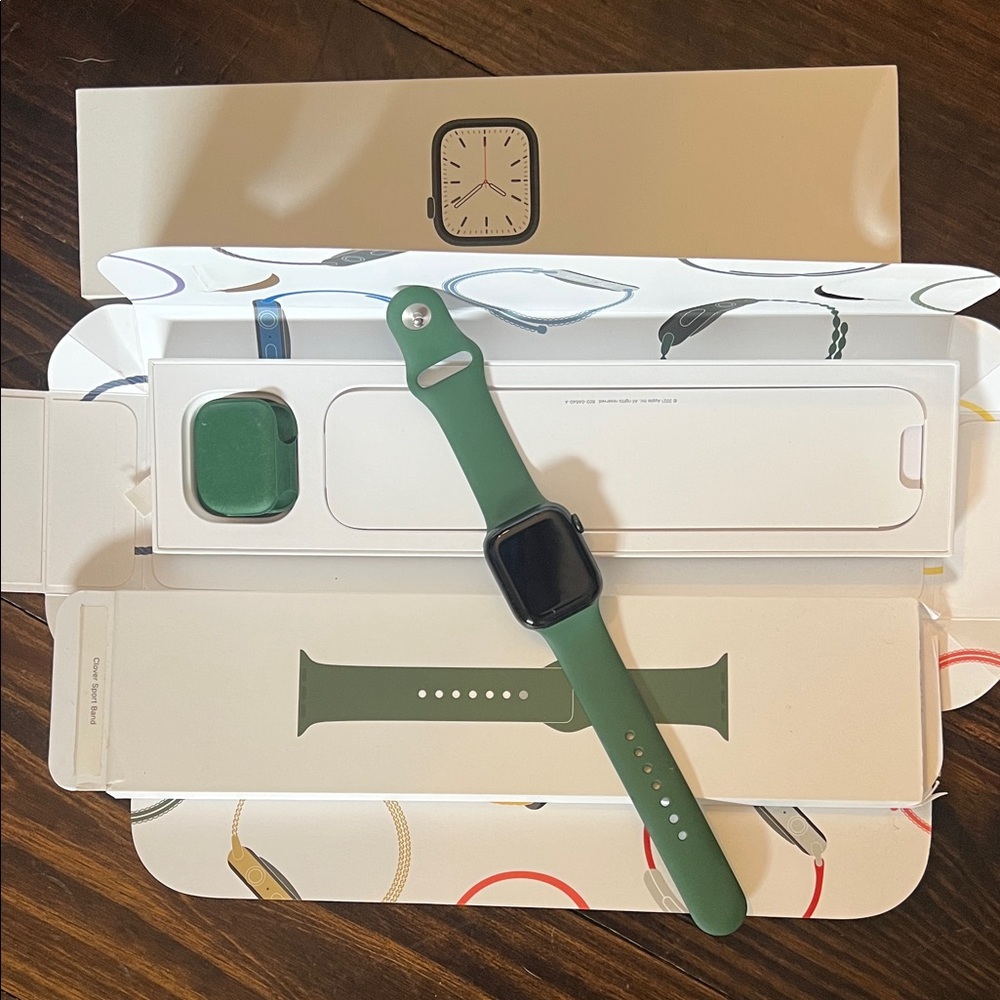 Apple Green Smartwatch with Black Screen